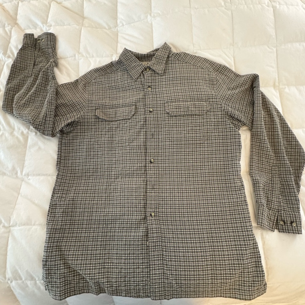 LL Bean Textured Outdoor Shirt Large Tall
